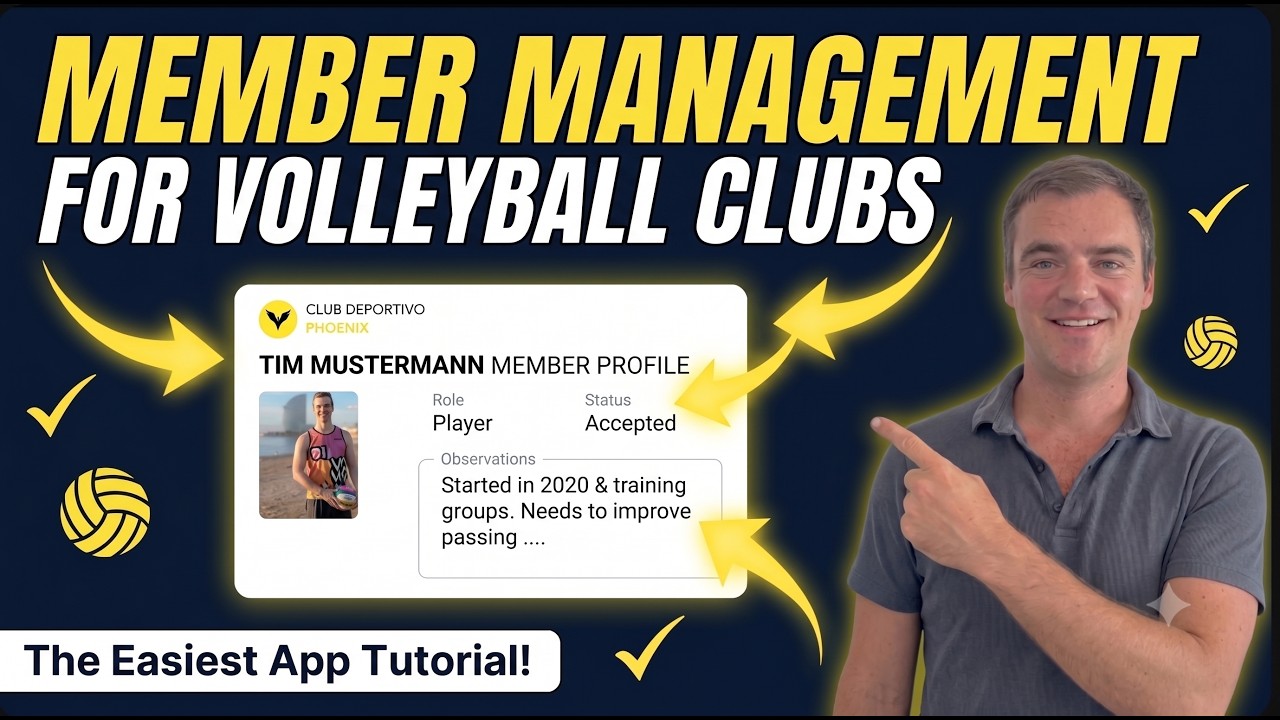 Gestión de miembros para clubes de voleibol en Volley World